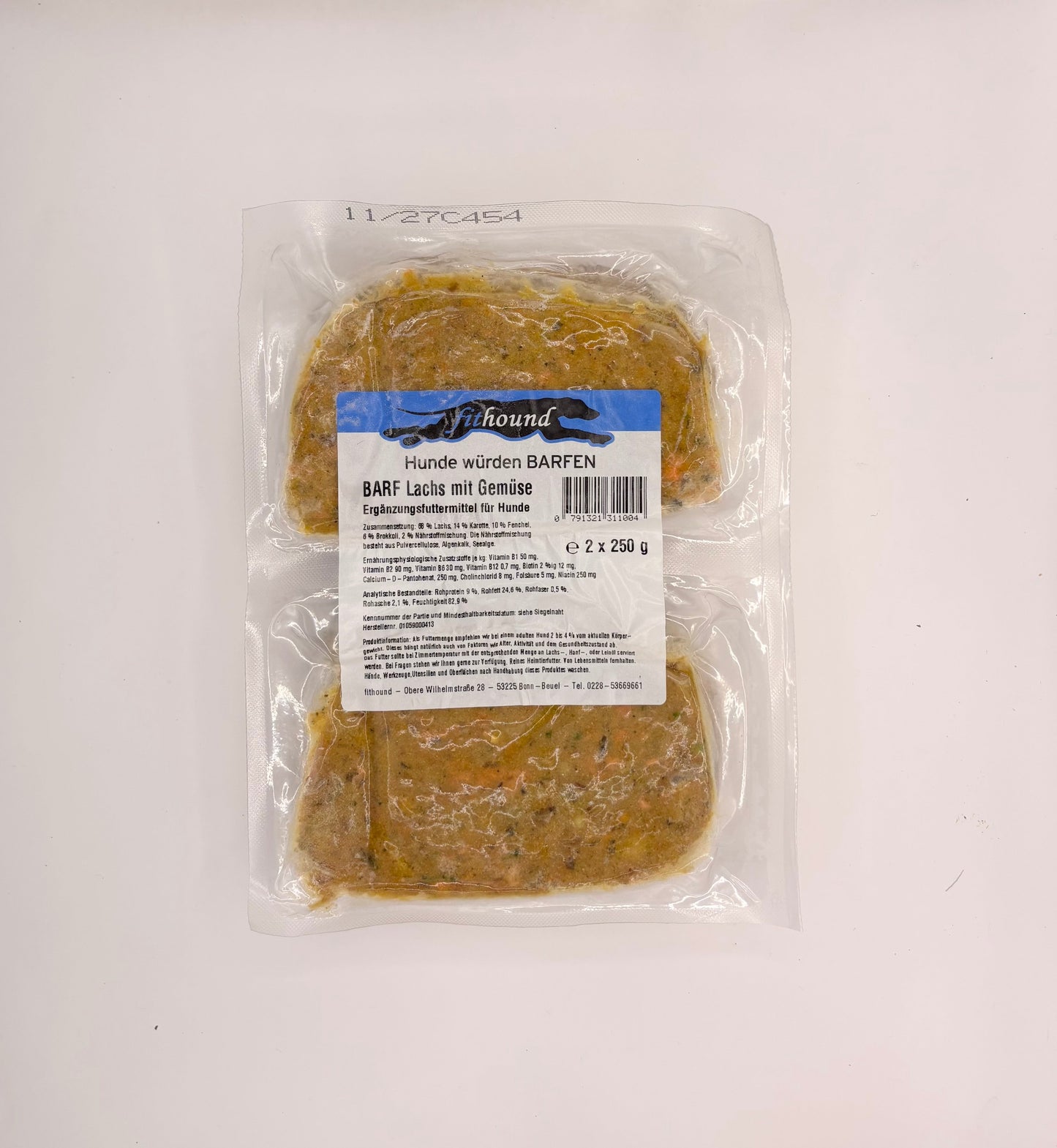 BARF Lachs mit Gemüse 2 x 250 g