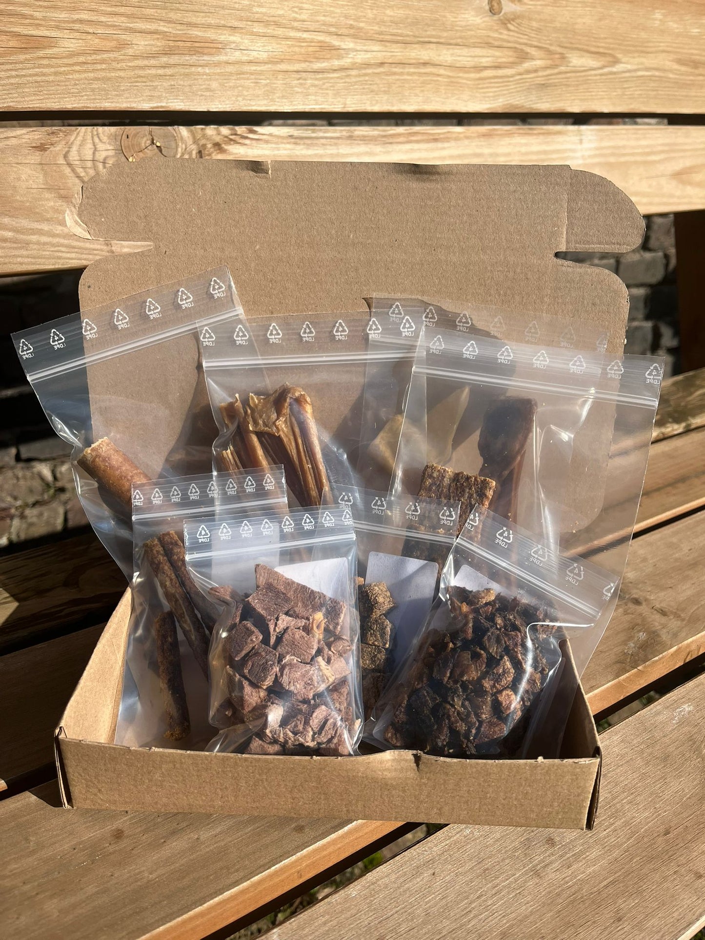 Naschkiste in verschiedenen Sorten