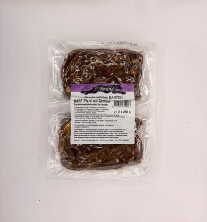 BARF Pferd mit Gemüse 2 x 250 g