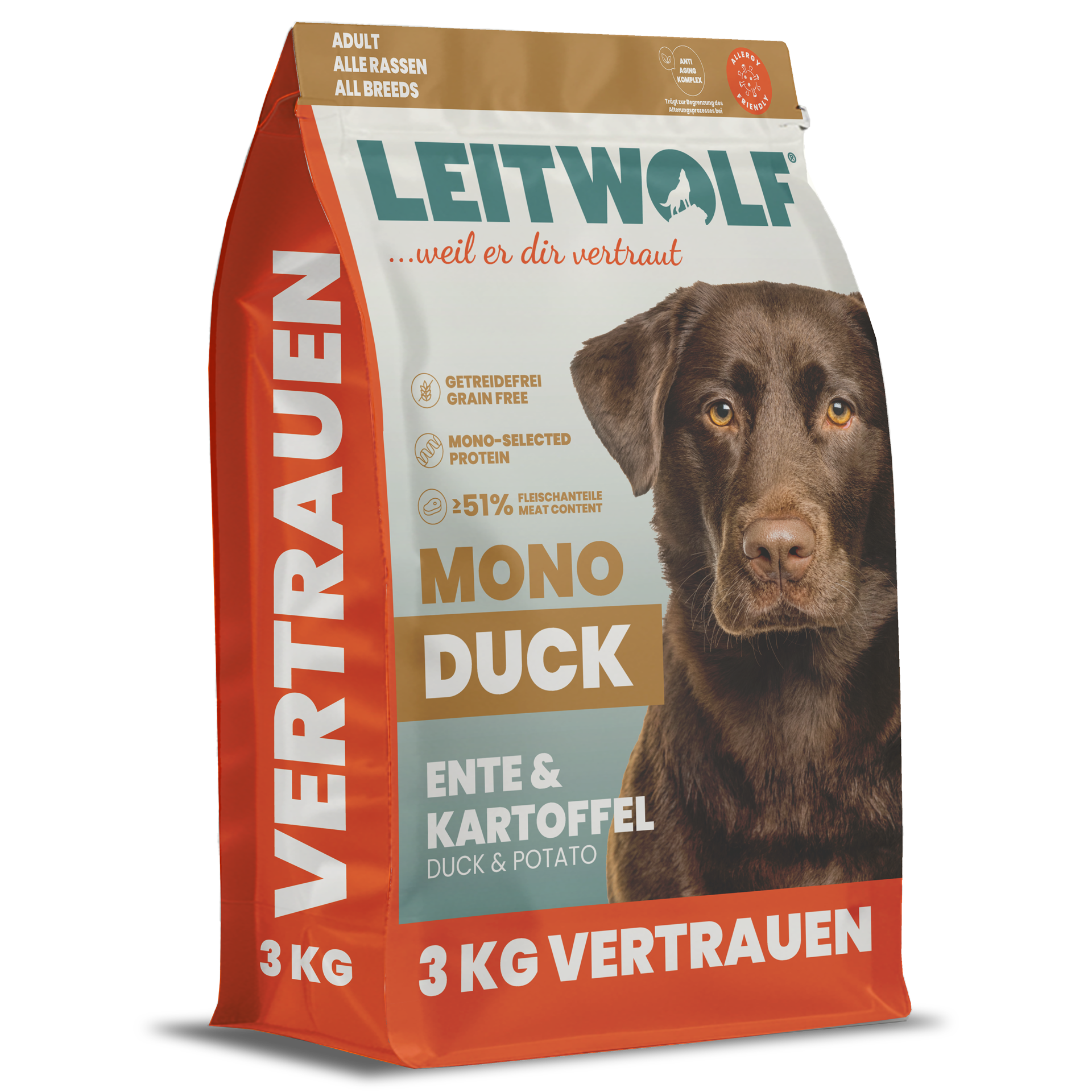 Leitwolf Selected Ente mit Kartoffeln  fithound Onlineshop