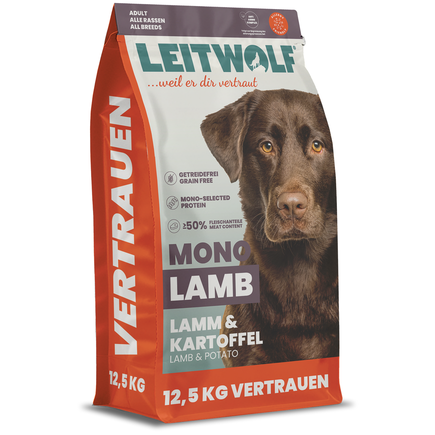 Leitwolf Mono Lamm mit Kartoffeln
